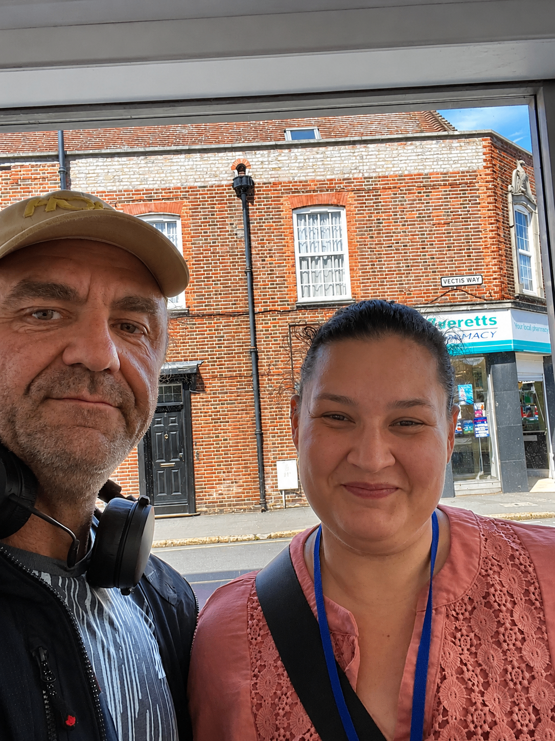 Cllr Lamara Fudge with Rob Prior at the Cosham Community Kettle CIC.